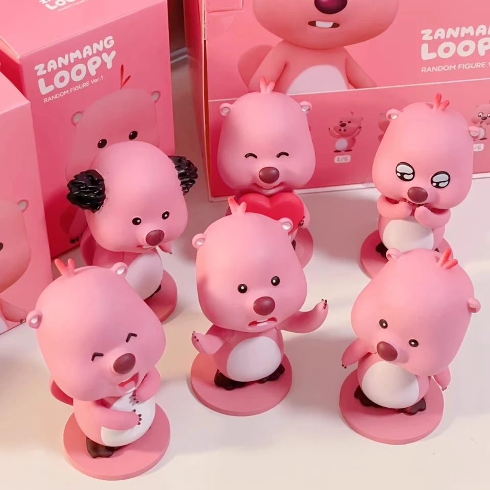 名创loopy盲盒正版潮玩可爱粉老鼠手办摆件潮流女生日礼物