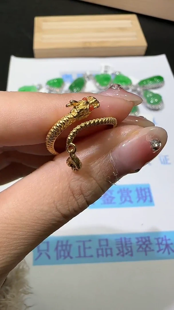 【闪购商品】长石玉戒指足银镶嵌925银戒指
