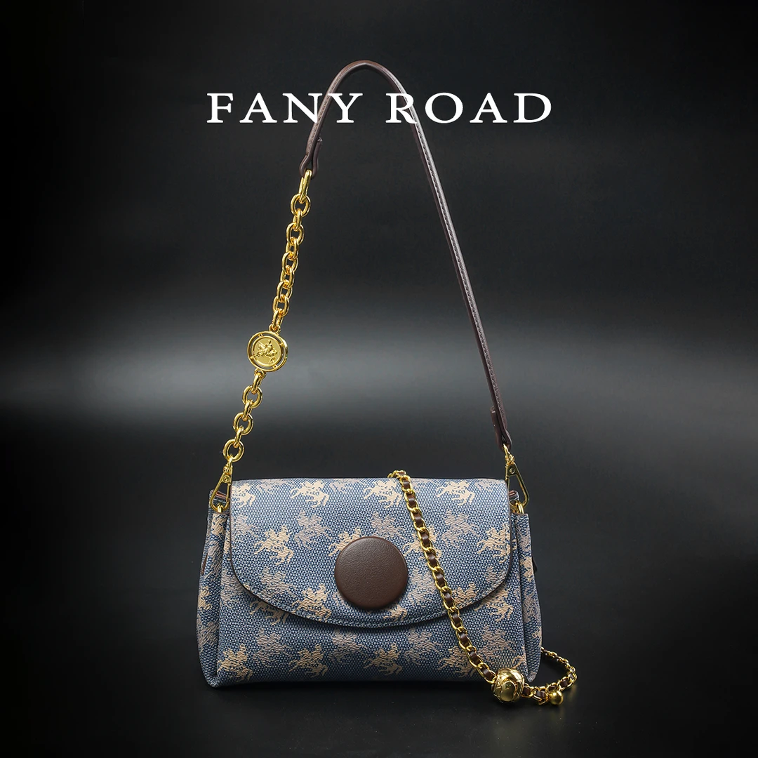 FANYROAD时尚百搭女士小众潮流印花腋下单肩经典夏季筒包斜跨肩包