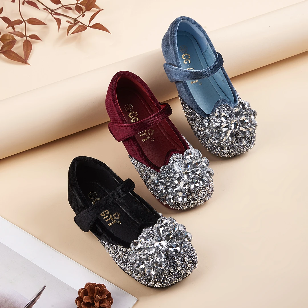新款女童爱莎公主鞋儿童鞋小中大童软底单鞋小女孩小小女孩公主鞋