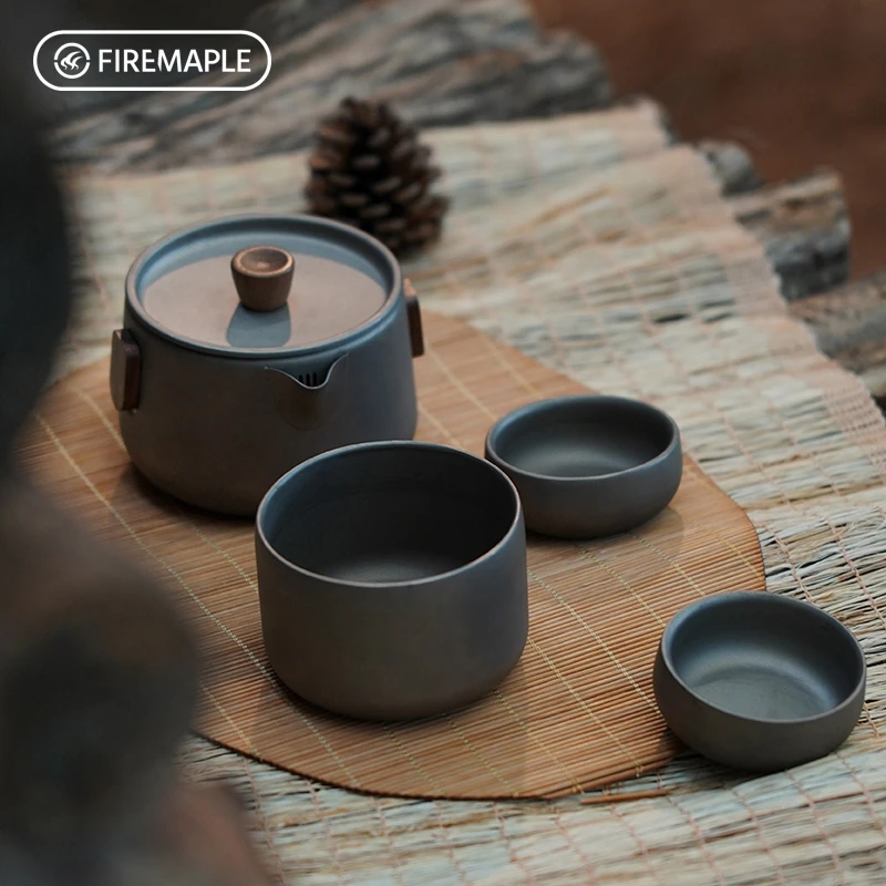 火枫一念钛壶泡茶器套装纯钛便携水壶可折叠收纳茶壶户外饮茶