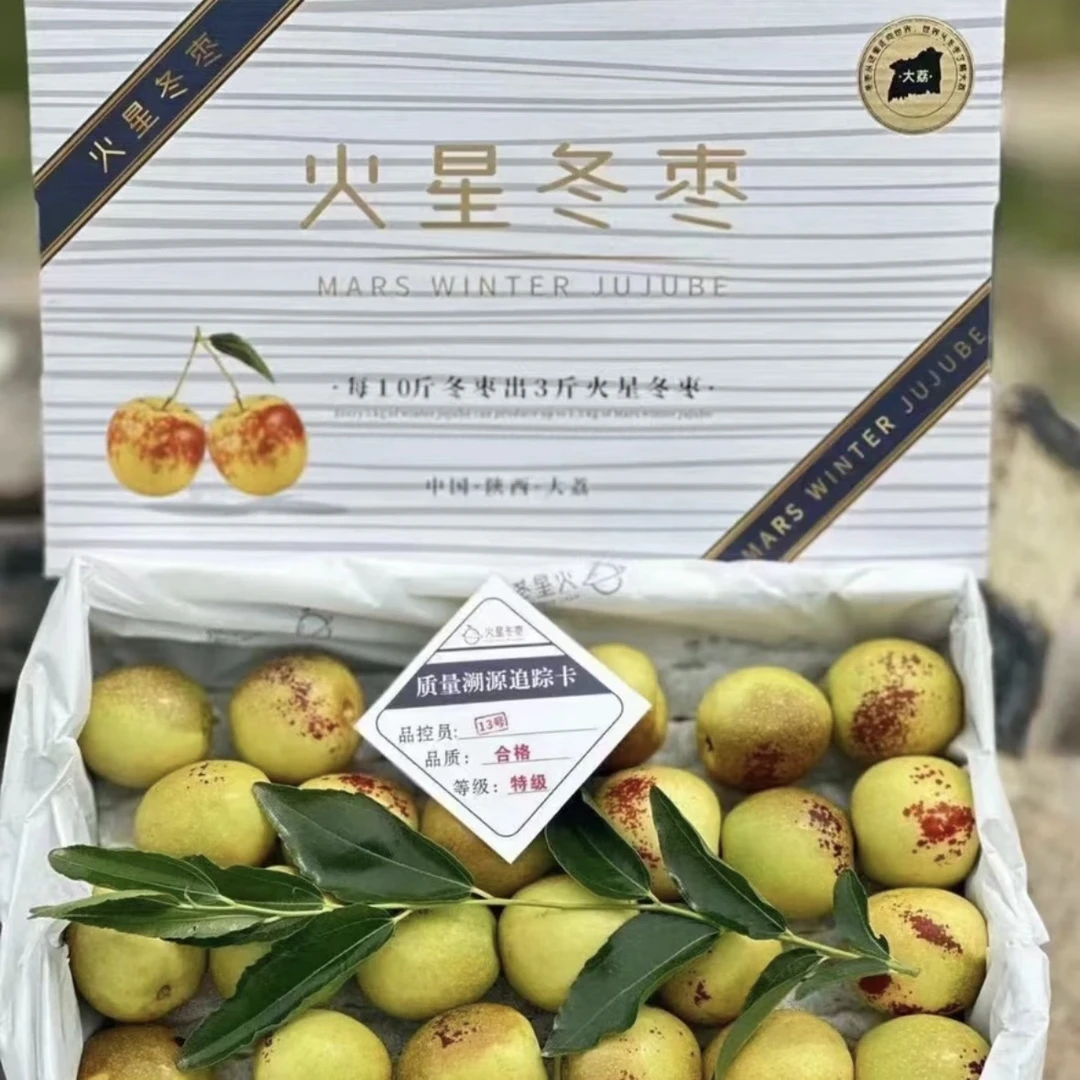 【阿蔡甄选】火星冬枣纯甜脆爽多汁大荔冬枣1.8斤原箱礼盒 顺丰包邮