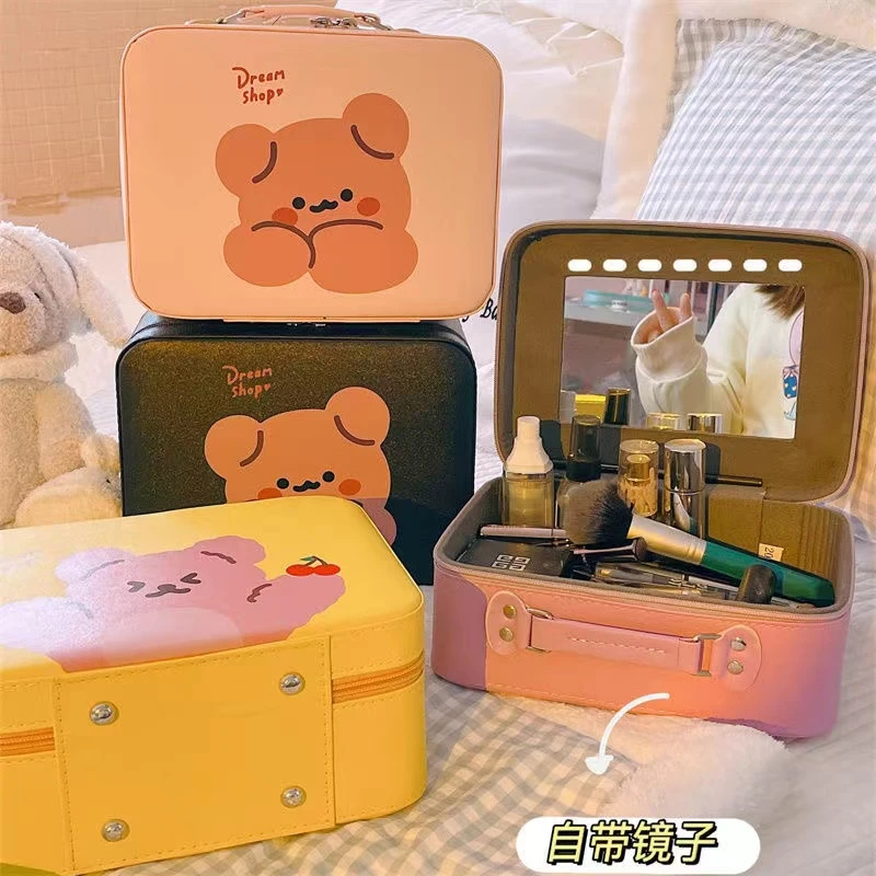 大容量化妆箱 ins风少女心可爱手提箱外出便携化妆箱