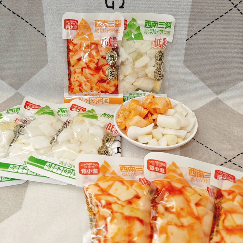 谭小泡西南三笋山椒味红油味下酒菜下饭菜零食小吃卤味素食食品