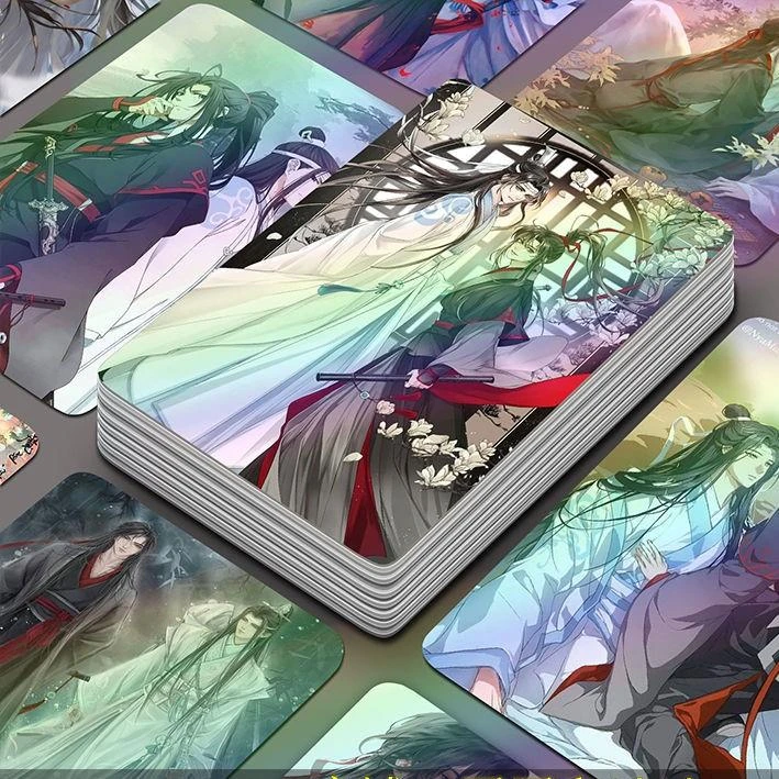 魔道祖师镭射小卡56张盒装耽美蓝忘机忘羡卡贴动漫周边3寸LOMO卡