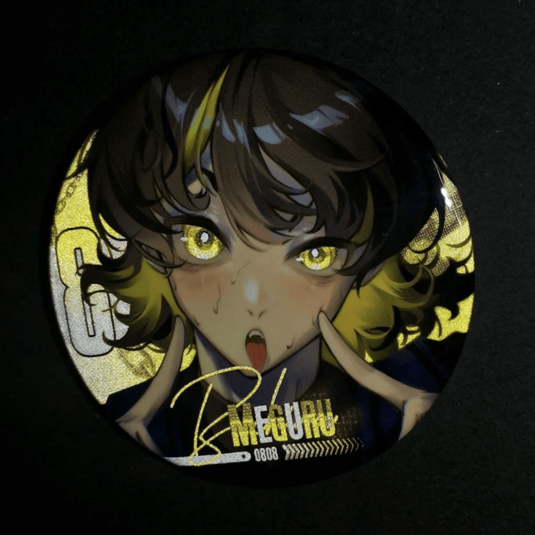 蜂回乐同人谷蓝色监狱动漫周边吧唧自制75mm双闪反光吧周边吃谷