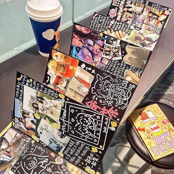 diy相册本手风琴折叠创意礼品手工粘贴式情侣闺蜜生日礼物纪念册