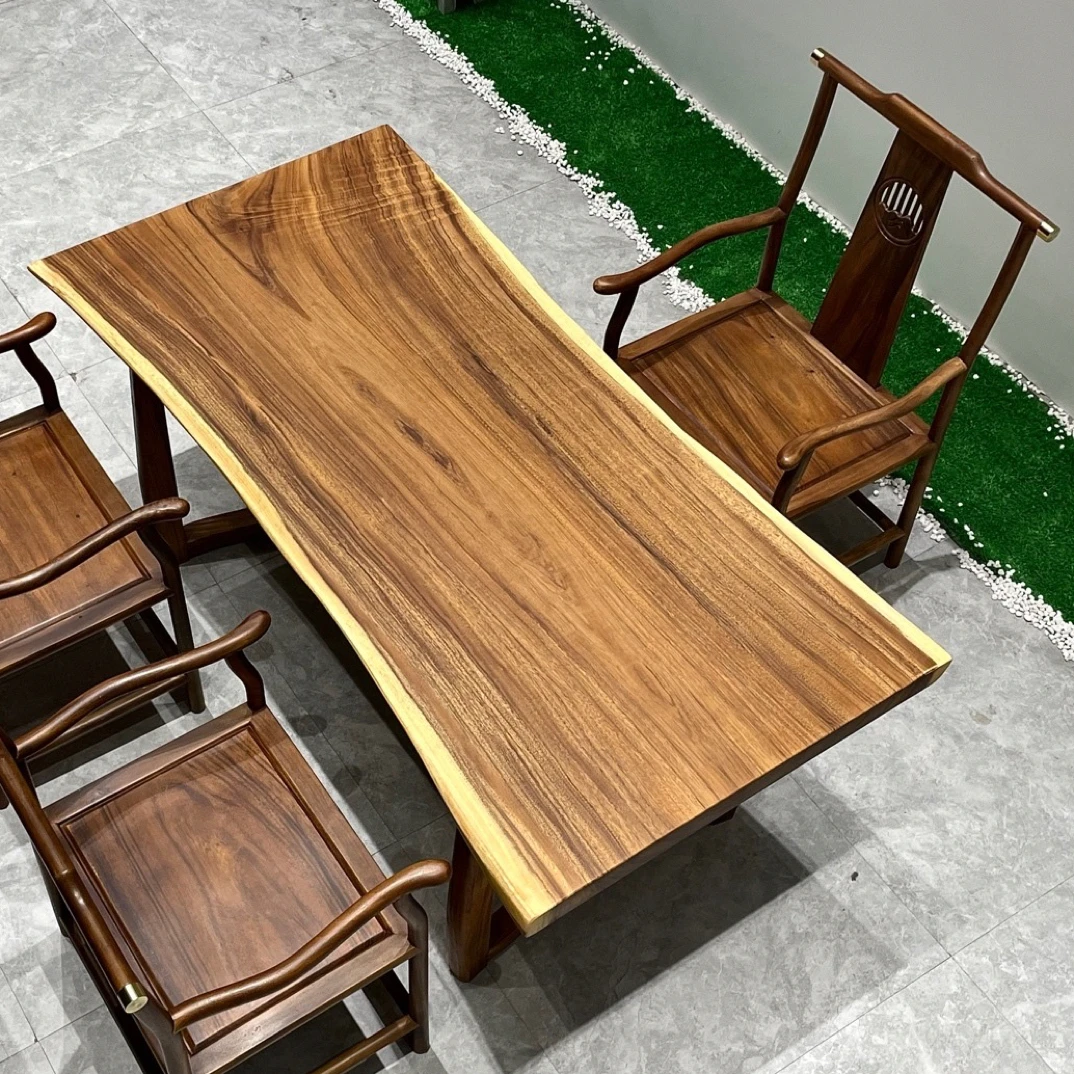 定金款原木大板茶桌（一物一拍）