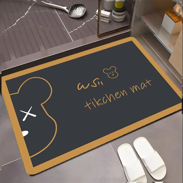 硅藻泥软垫吸水垫速干卫生间门口地垫硅藻土厕所防滑浴室脚垫门垫