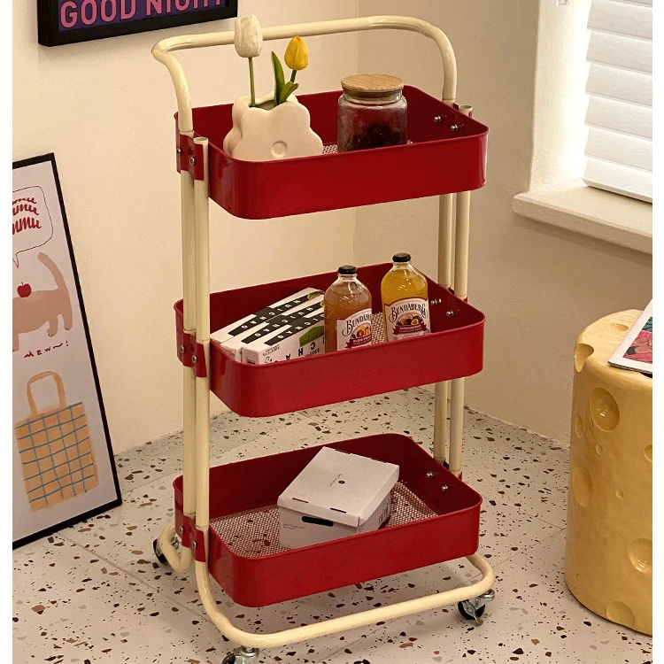 森可芙小推车多功能收纳架 落地手推车置物架 浴室多层整理收纳架