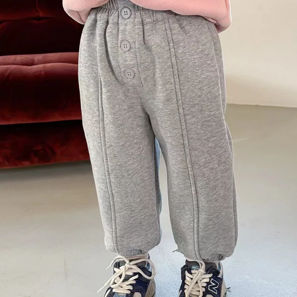 《CMM》 2023冬季儿童新款时尚百搭加绒加厚百搭休闲卫裤   35137