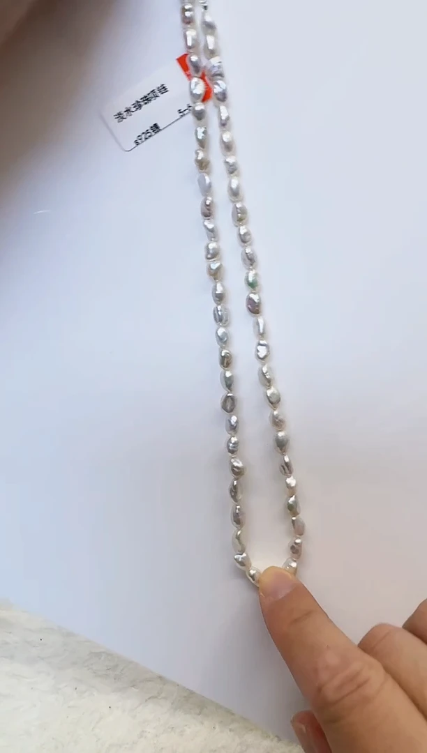 【闪购商品】淡水珍珠AQ银S925镶嵌珍珠项链@@BX113