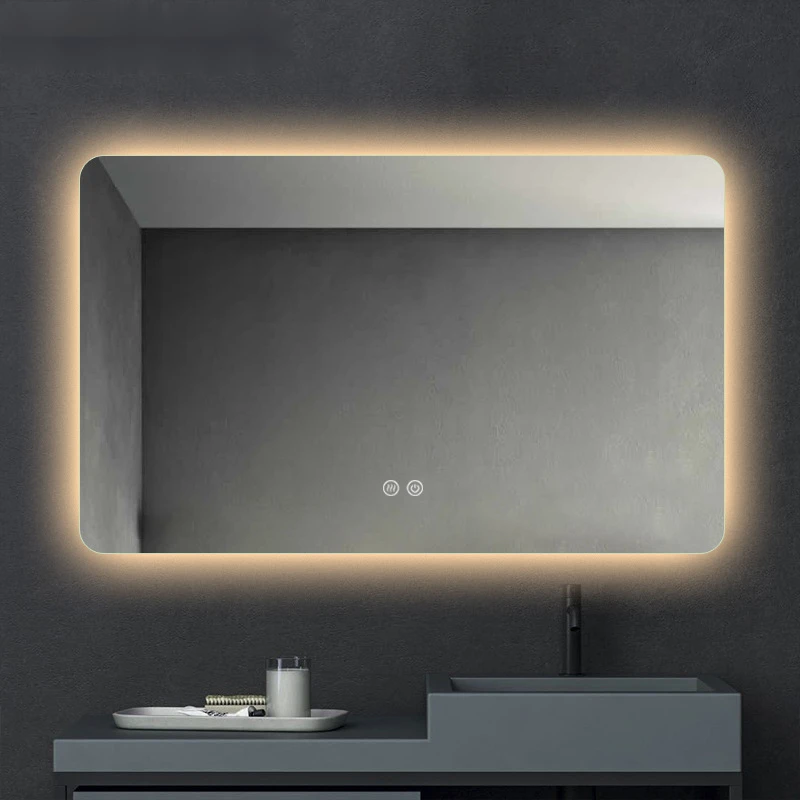 酒店浴室镜LED智能浴室镜发光壁挂卫浴灯卫生间装饰镜子触摸开关