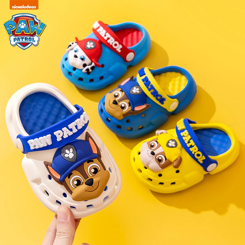 PAW PATROL/汪汪队立大功新款女童男孩洞洞鞋男款夏防滑洗澡拖鞋