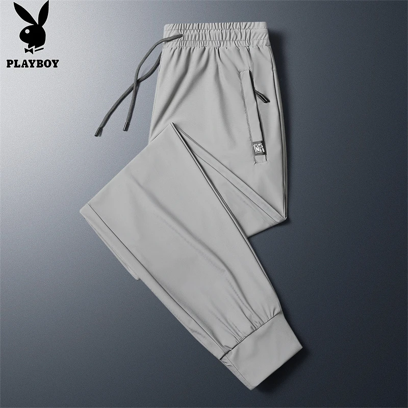 花花公子冰丝裤男女休闲裤夏季新款快干宽松薄款长裤透气户外