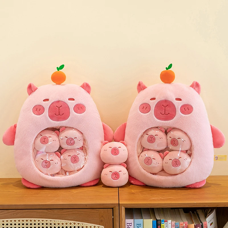 卡通小动物抱枕毛绒玩具公仔零食一大袋沙发靠垫靠背儿童生日礼物