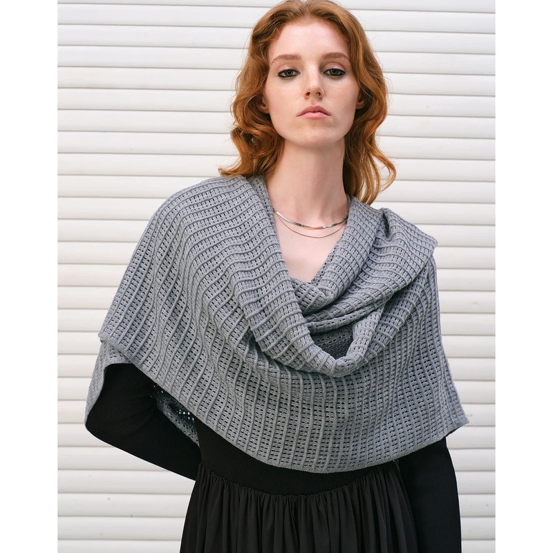 DKNY【松弛感】随性女式针织大披肩2024秋冬B030