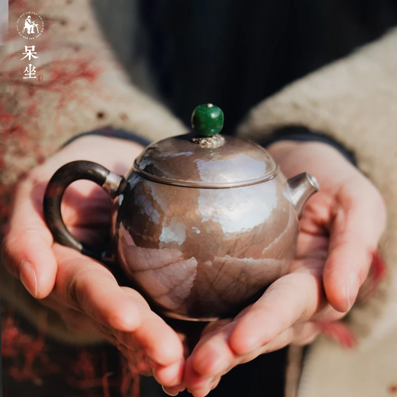 「呆坐」手锤复古云纹 龙珠壶