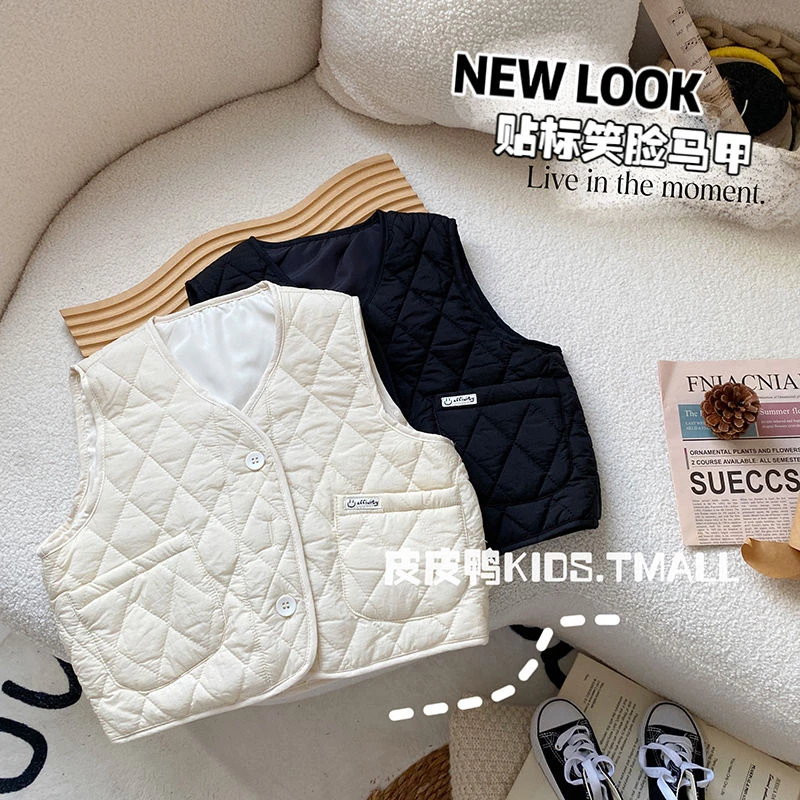 【小扬哥推荐】2023儿童冬季新款马甲男童夹棉马夹韩版百搭外套保