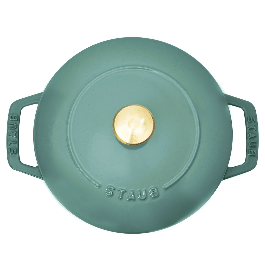 【A等品微瑕】staub/珐宝 珐琅铸铁多用锅18cm 尤加利绿 1027781