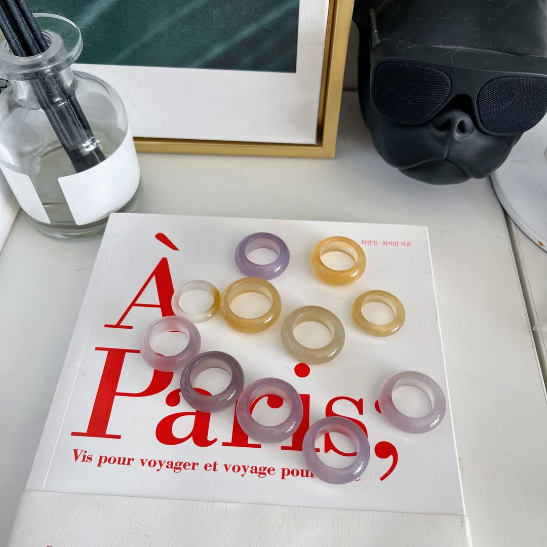 非金属木质戒指 紫色白月光戒指女款时尚24秋冬新款