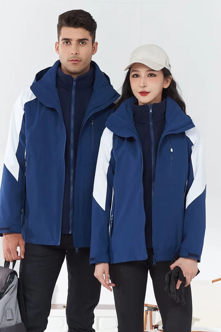 2188款男女同款防风防水  可拆卸三合一防风冲锋衣