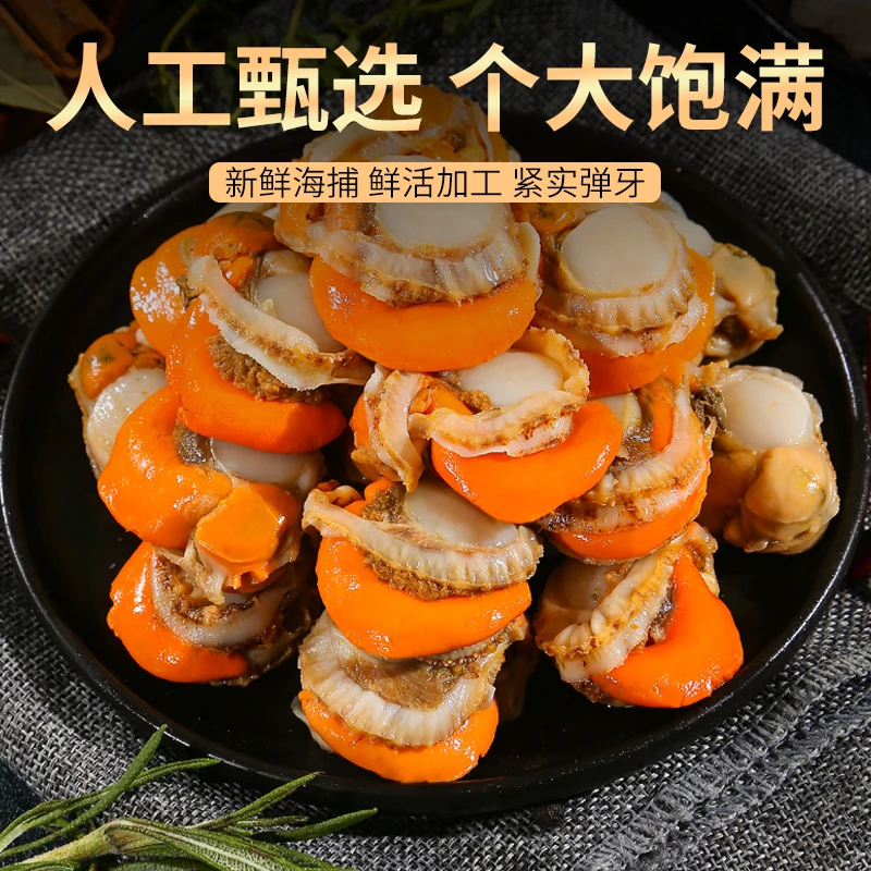 【家达海鲜臻选】连云港发货大个扇贝 12包  200g/包