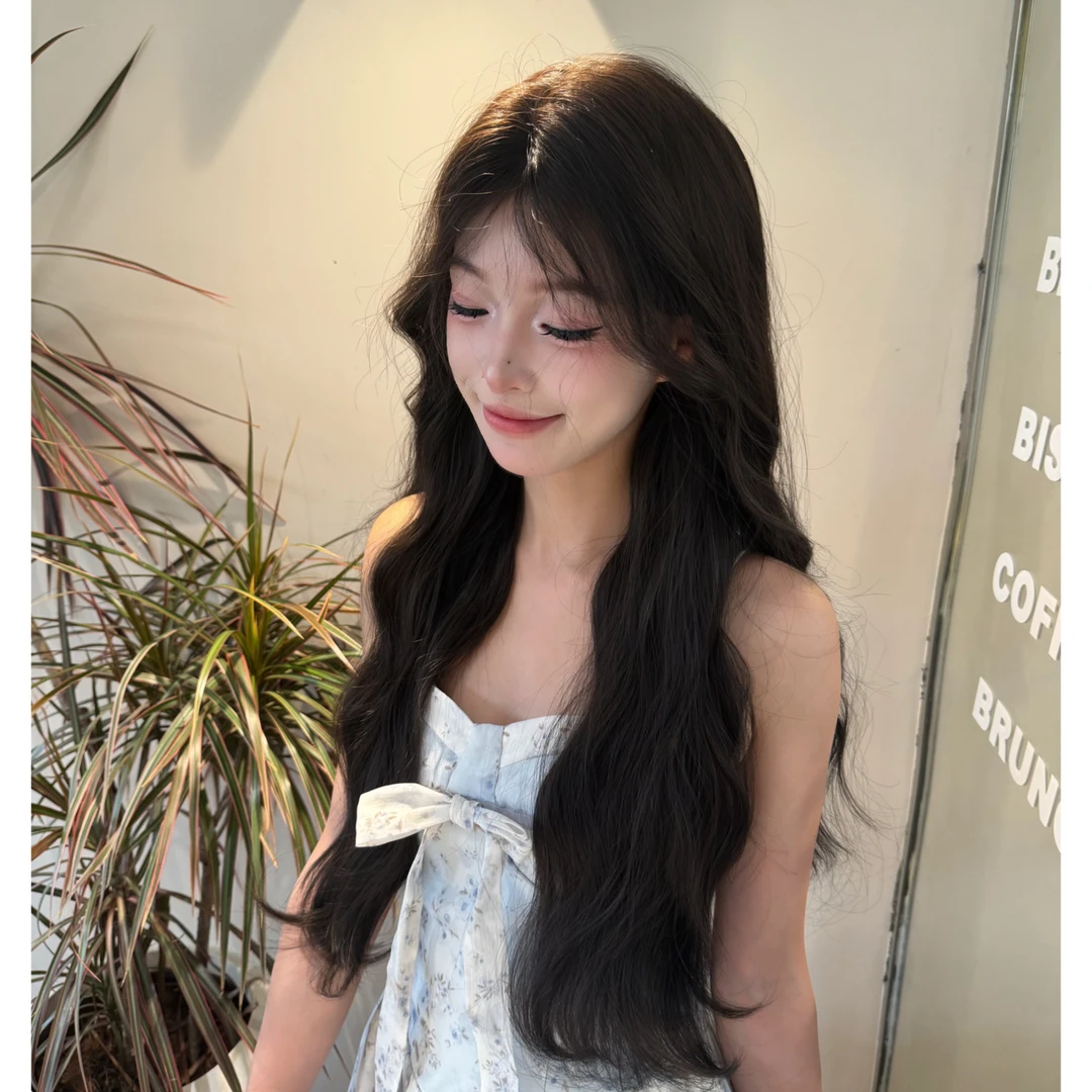 假发女中分羊毛卷长卷发整顶全头套假发全头套超自然卷曲假发全头