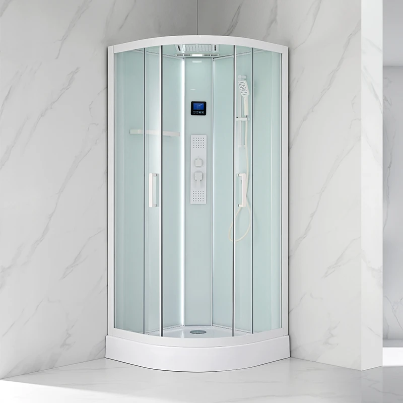 良森新款免打胶整体淋浴房带蓝牙一体式家用扇形3C钢化玻璃沐浴房