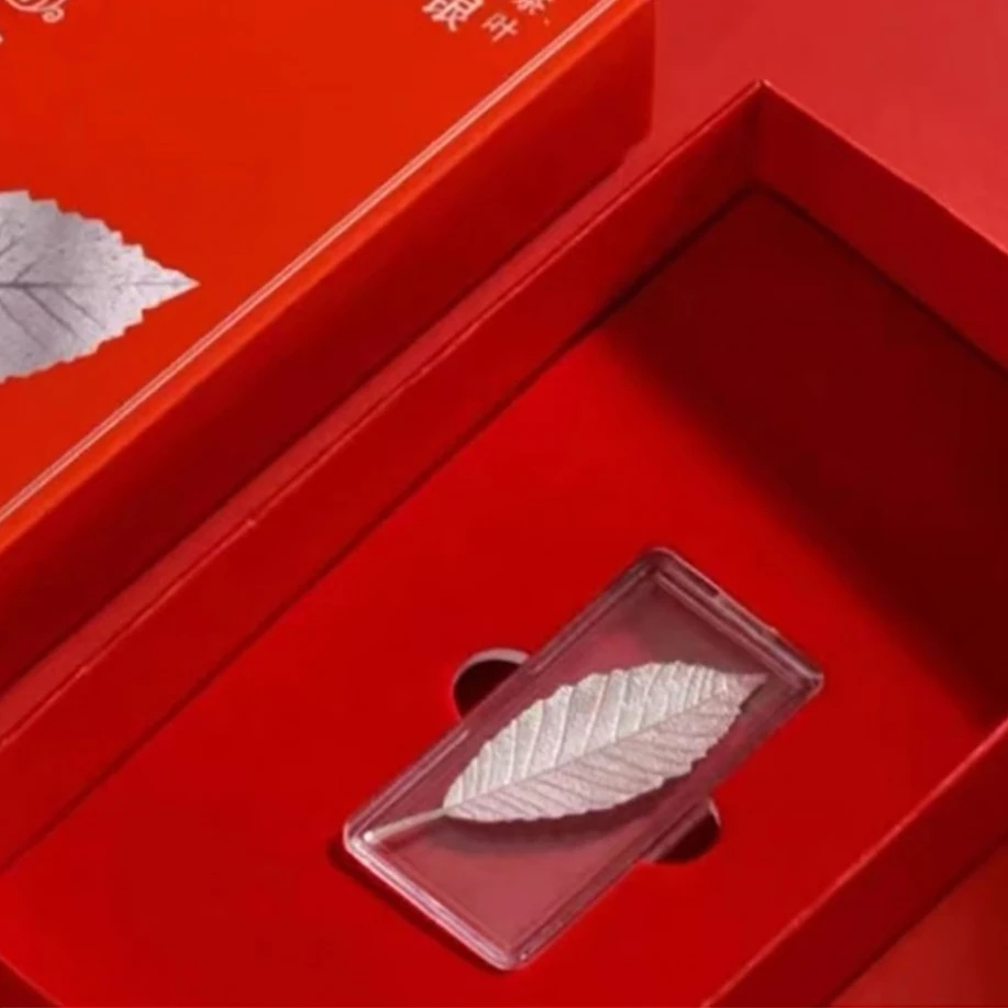 足银银制品 周钿钿®|银叶子|999足银泡茶银叶子高档礼盒装带证书