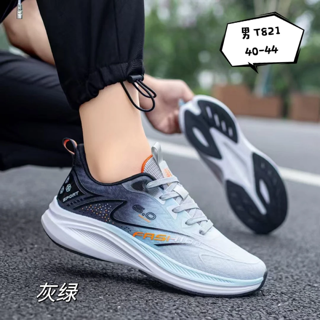 运动鞋男鞋时尚高帮休闲网面跑鞋