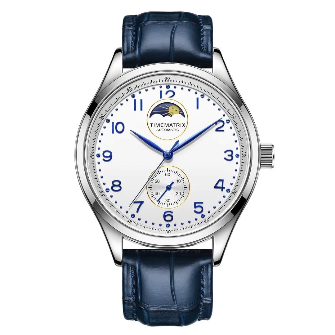 【专柜正品】TIMEMATRIX新款时尚男款机械腕表-TMX6050银白-LQD