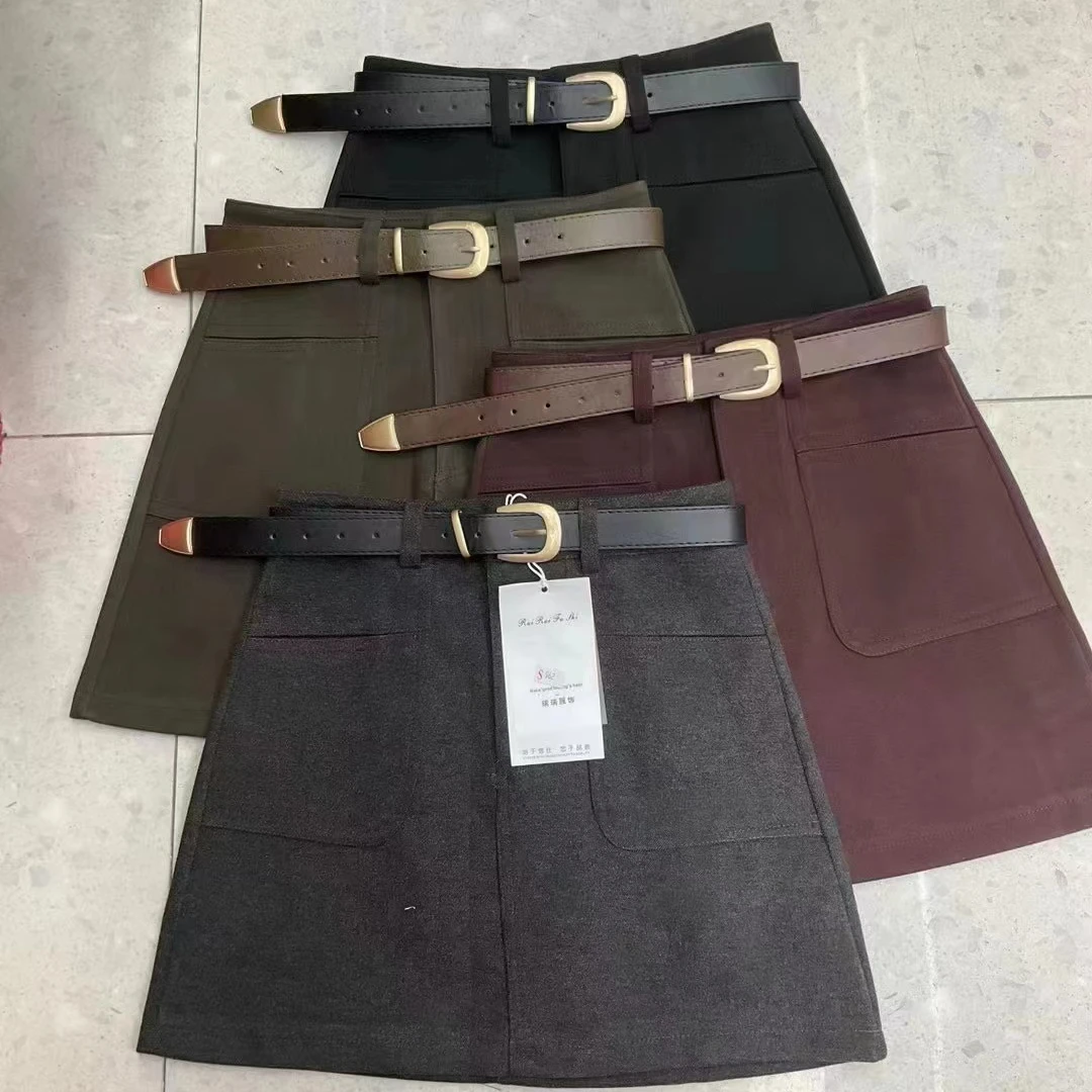 「国潮®原创」新款高级毛呢时尚短裙高腰显瘦A字气质包臀裙