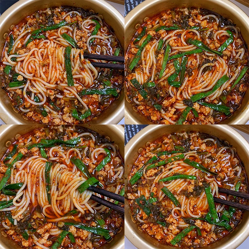 【买一箱送一箱】正宗云南过桥米线香菇鸡汤味桶装米线泡面免煮批发