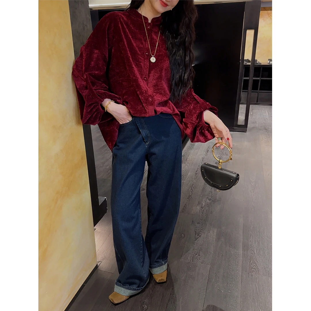 三吉黑花「10/31晚8点新品95折」【随心】秋冬设计款加绒牛仔裤