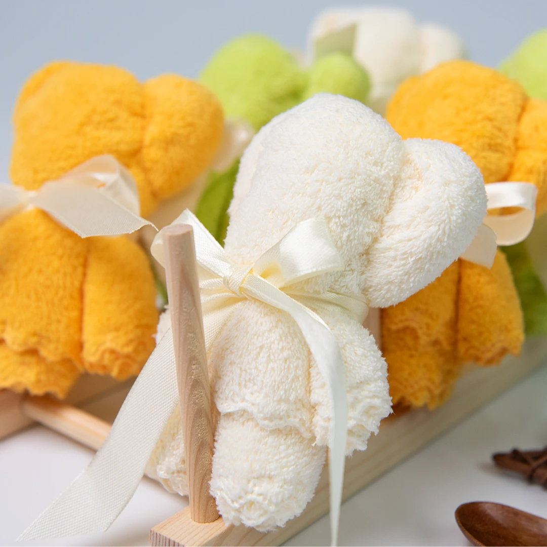 纽芝兰A类25*50cm正品小熊手巾浴室超厚幼儿园伴手礼可爱儿童手帕