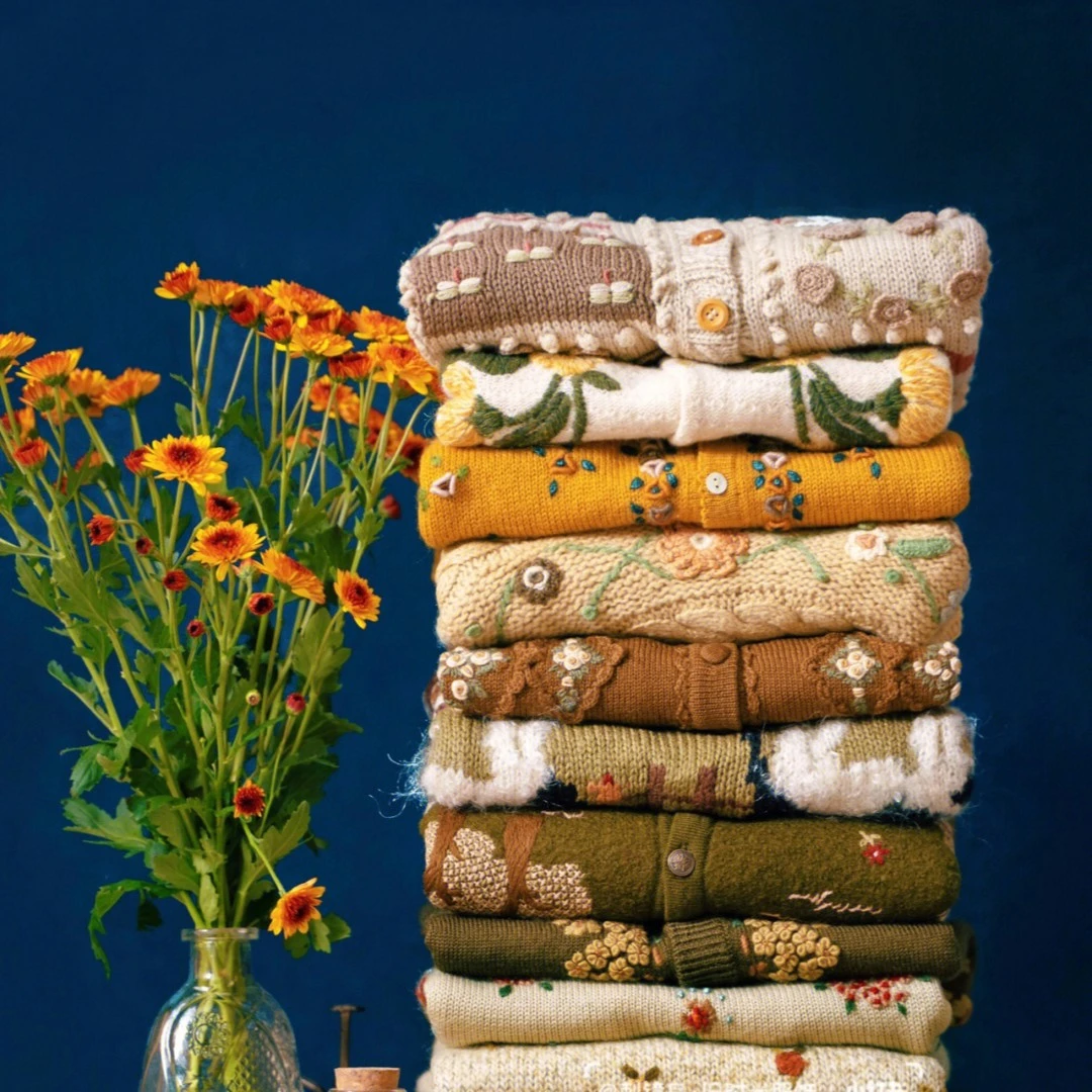 【林夏穿搭】001-500编码针织衫韩版上衣女士长袖外套时尚气质休闲