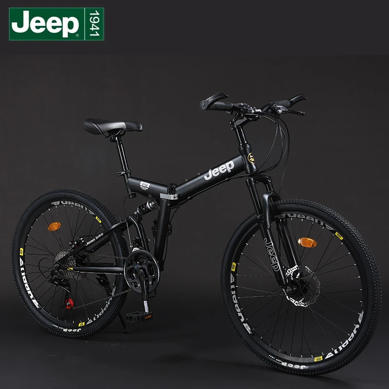 JEEP/吉普「战戟」铝合金软尾山地车避震骑行双减震变速自行车竞速