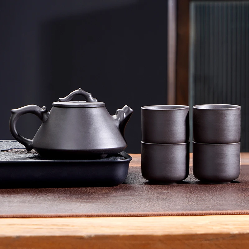 【大白专用】紫砂壶石瓢壶220ml一壶四杯