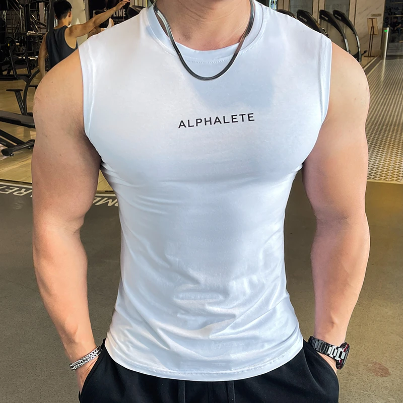 夏季新款男士跑步训练衣服户外运动健身休闲百搭高弹力背心男款