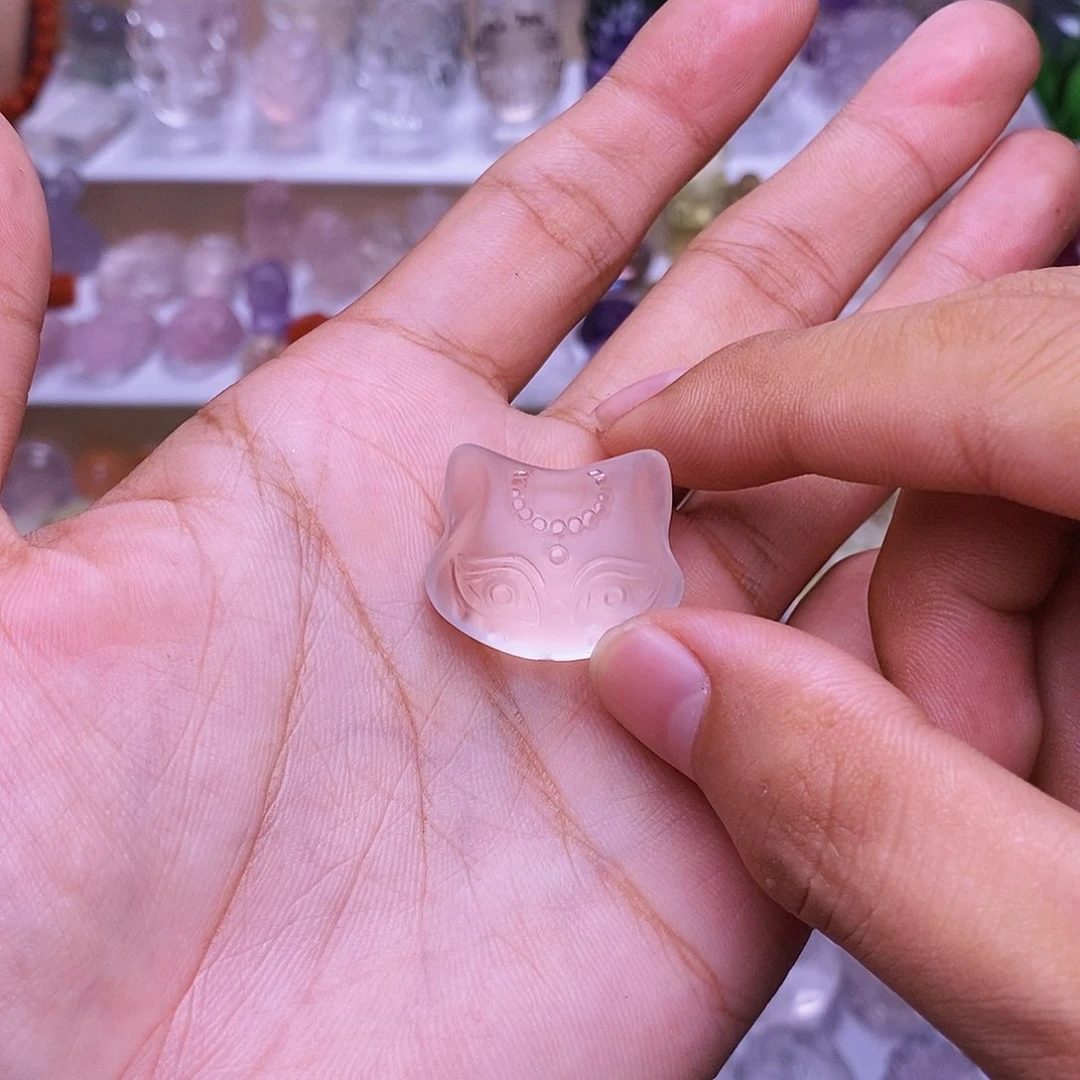 水晶颈饰未镶嵌白水狐狸头