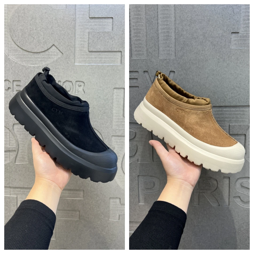 BGSD秋冬新款W537E男士休闲舒适圆头男款翻毛低帮一脚蹬休闲鞋