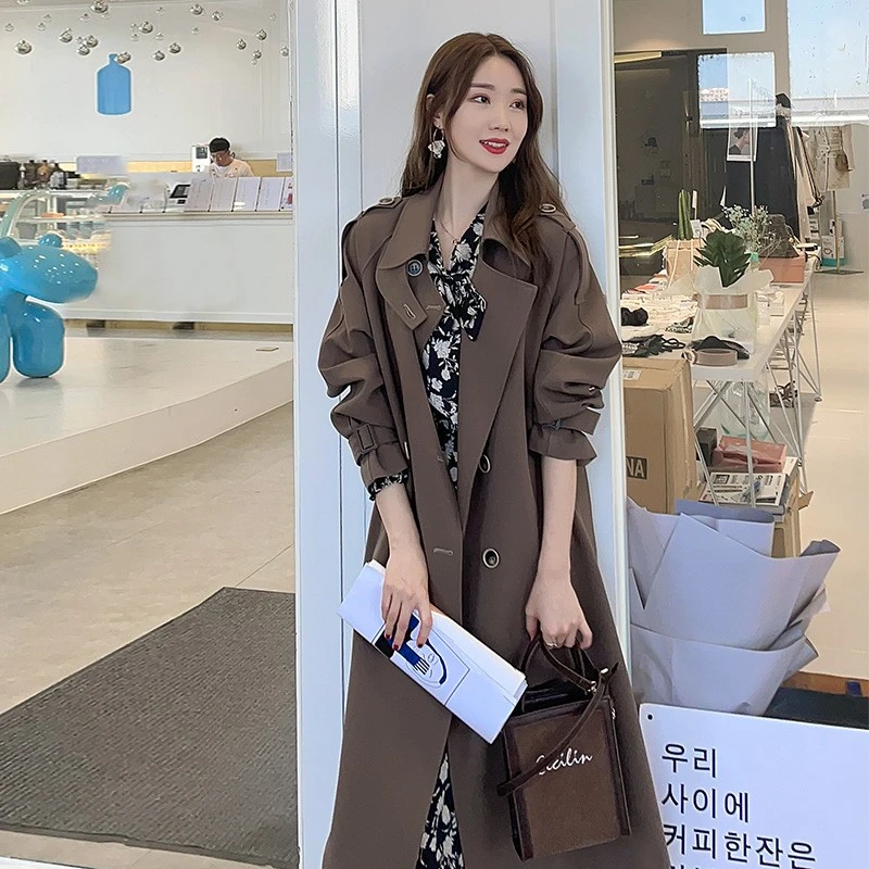 今年流行雅丹风大码长款风衣外套女高冷气质2025年新款秋季高级感