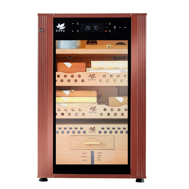 佛莱尔曼H118雪茄柜恒温恒湿真变频密码指纹锁保湿柜雪松木红酒柜