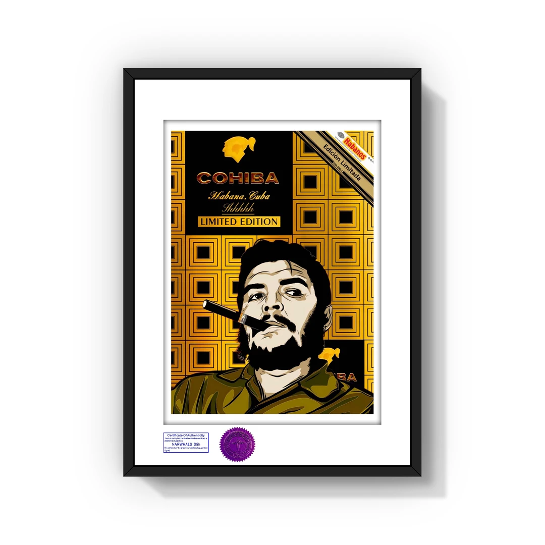 美国进口S5h正品雪茄版画 客厅会所装饰画 古巴哈伯纳斯 切格瓦拉