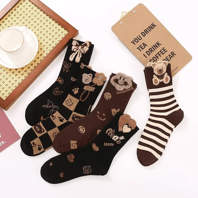 【女神必备】秋冬款高定限量装饰袜时尚中筒袜韩版女袜羽毛纱网红