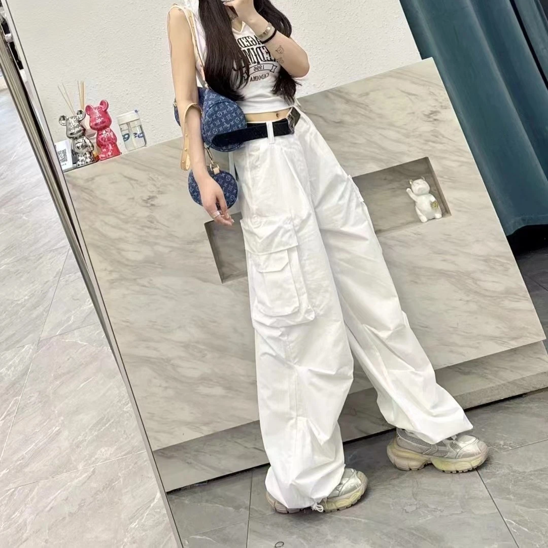 【大琪服饰】高级感休闲潮流哈伦风伞兵裤工装裤配腰带