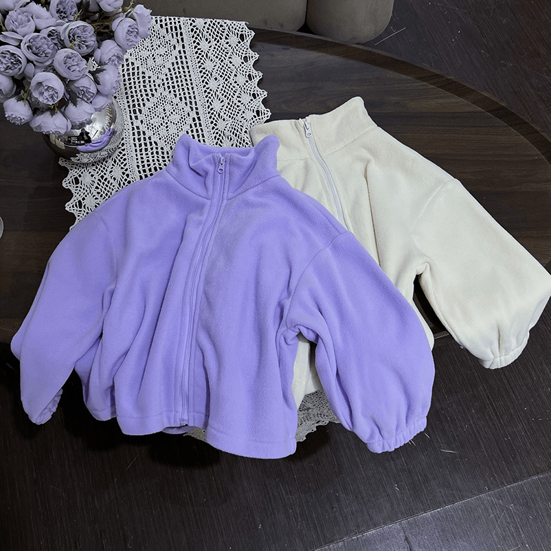 【奥利绒内搭】尤画2024儿童春秋款加厚款立领运动外套66078