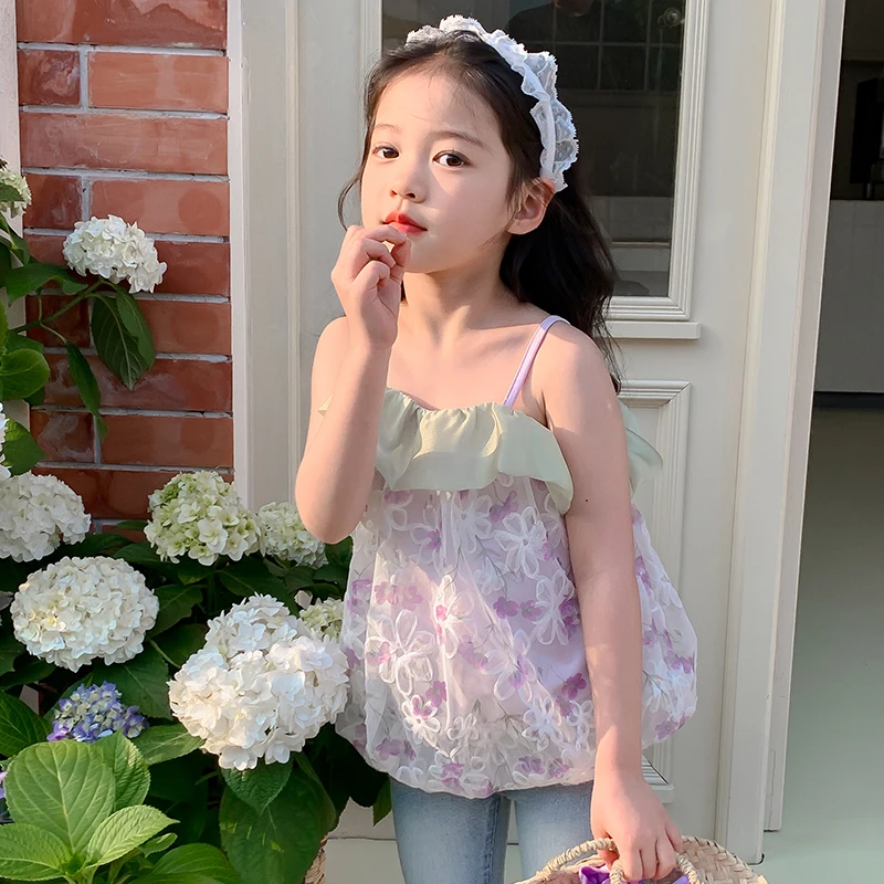 尤画2024原创设计新款夏季新款大气儿童女童新款夏装连衣裙66466