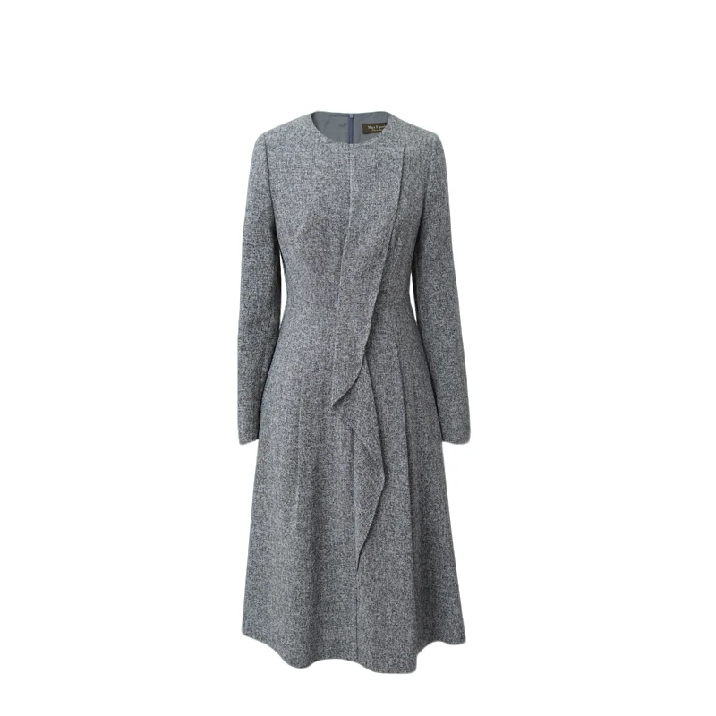 MH3L081【麦克斯菲瑞】女士优雅时尚气质秋冬收腰连衣裙